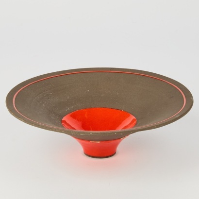 A John Parker Red Dot Art Pottery Bowl