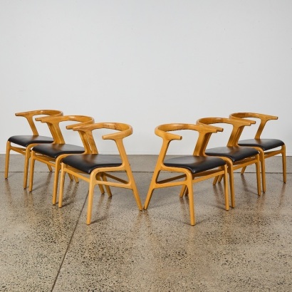 A Set of Six Contemporary Mid-Century Style Chairs