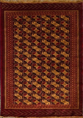 A Sarkhosh Silk and Wool Hand Knitted Rug