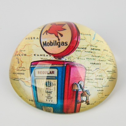 A Vintage Mobilgas Dome Paperweight