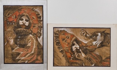A Pair of Colin Frooms Pastel Paintings