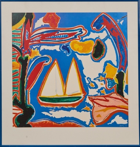 Pat Hanly "Rainbow & Fire" Greenpeace poster print