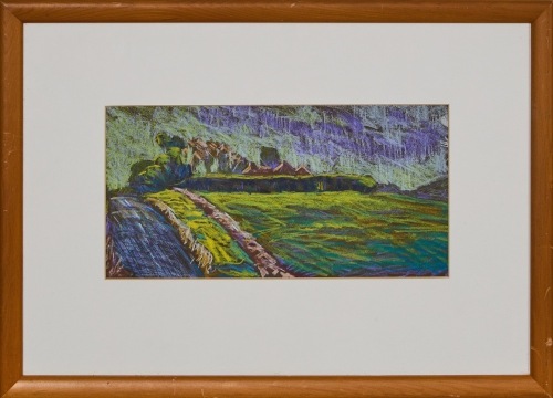 An Original Pastel Landscape Framed Artwork Artist Unknown