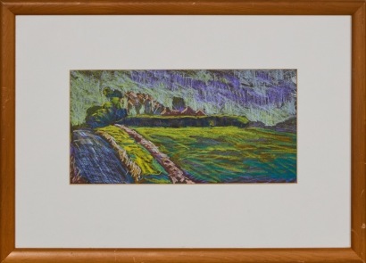 An Original Pastel Landscape Framed Artwork Artist Unknown