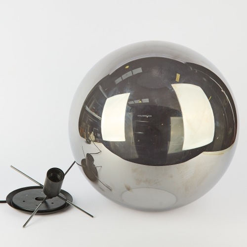 A Large Round Glass Pendant Light