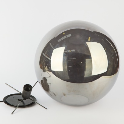 A Large Round Glass Pendant Light