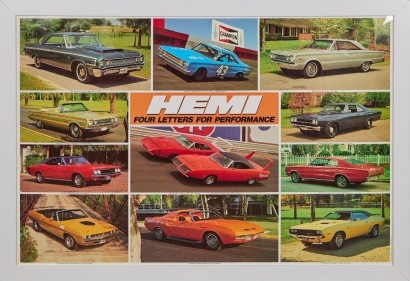 An Original Mid-Century HEMI Cars Poster