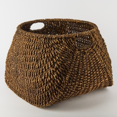 A Vintage Twisted Rope Basket