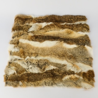 A Rabbit Fur Cushion Cover in Beige