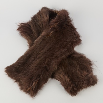 A Rabbit Fur Scarf in Brown
