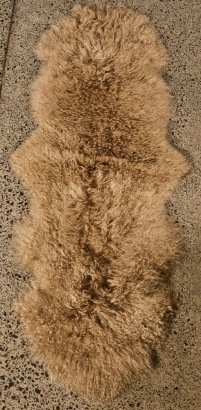 A Large Tibetan Lamb Hide in Tree Bark