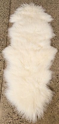 A Large Tibetan Lamb Hide in Ivory