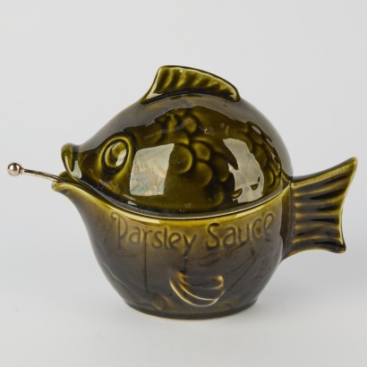 A Vintage Carltonware Parsley Sauce Dish with Ladle