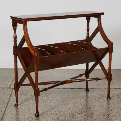 An Edwardian Mahogany Book Trough
