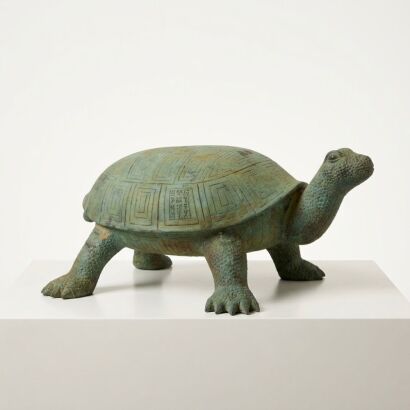 A Large Chinese Bronze Tortoise