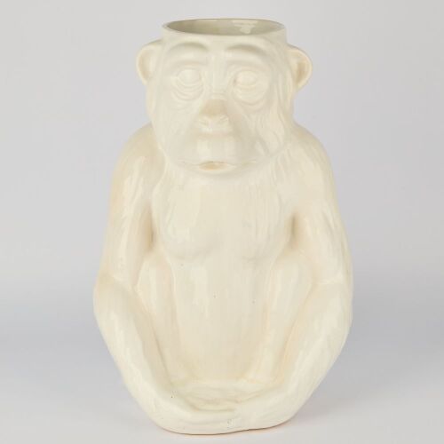 A Monkey Umbrella Stand by Design55 NZ in White Ceramic