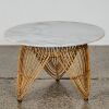 A Cane Base Marble Top Table