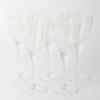A Set of Five Royal Doulton Cut Crystal Wine Glasses