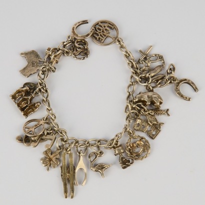 A Stg. Silver Charm Bracelet