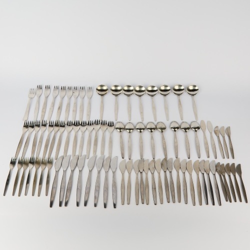 1950s Gense Focus Cutlery Set 6 People Swedish Design 48 Pieces