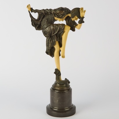 An Art Deco Style Statue of a Dancer After DH Chiparus AF
