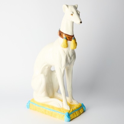 A Mid Century Italian Large Ceramic Whippet