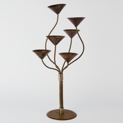 A Metal Candelabra Made in Poland