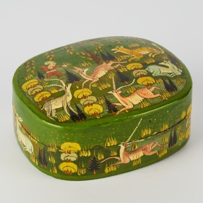 A Vintage Hand Painted Trinket Box