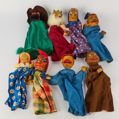 A Collection of Vintage Lotte Sievers-Hahn Hand Puppets