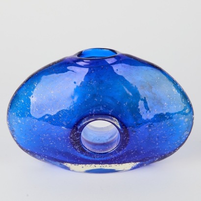 A Handblown Bubble Ovoid Vase