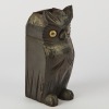 A Black Forest Switzerland carved Owl desk organizer