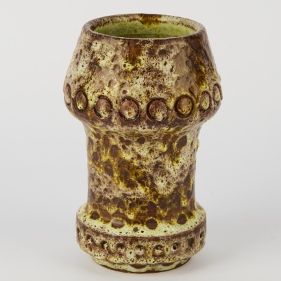 A Mid Century Brutalist Vase by Alvino Bagni for Raymor