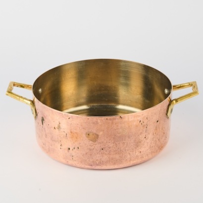 A Two-Handled Copper Casserole