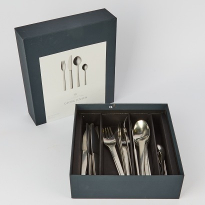 A Set of 24 Georg Jensen &sbquo;&Auml;&ograve;New York&sbquo;&Auml;&ocirc; Stainless Steel Cutlery Pieces