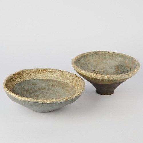 A pair of Glazed Pottery Salad Bowls