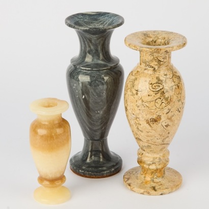 A Trio of Marble Vases