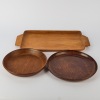 A collection of three Norway and German made Mid-century Wooden Serving Trays/plates
