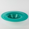 A Large Murano Turquoise Swirl Bowl