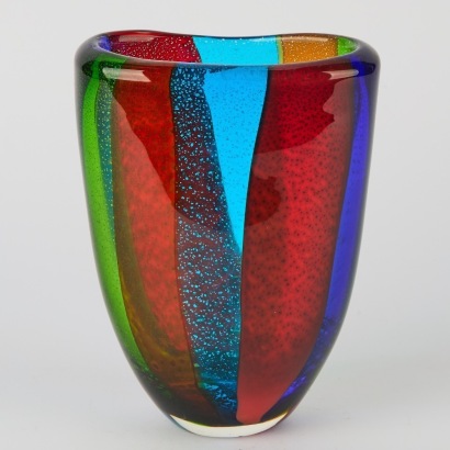 A Vintage Murano-Style Multicolor Vase
