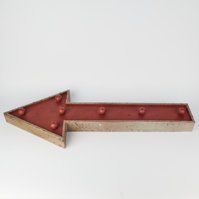 A Rustic Red Metal Arrow