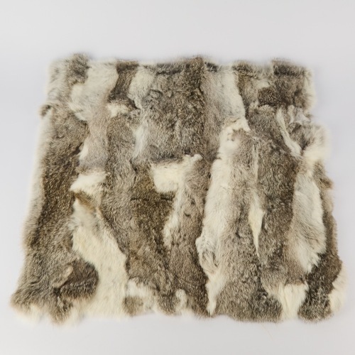 A Rabbit Fur Cushion Cover in Grey