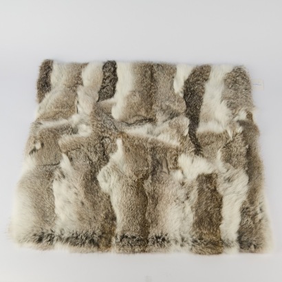 A Rabbit Fur Cushion Cover in Grey