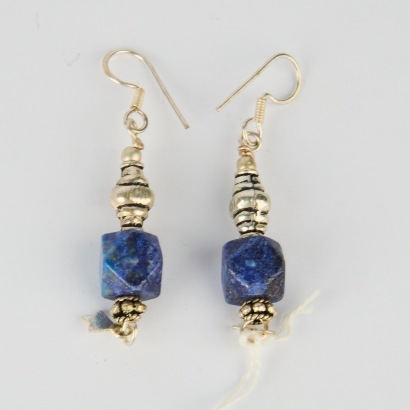 A Pair of Handmade Lapis Lazuli Earrings