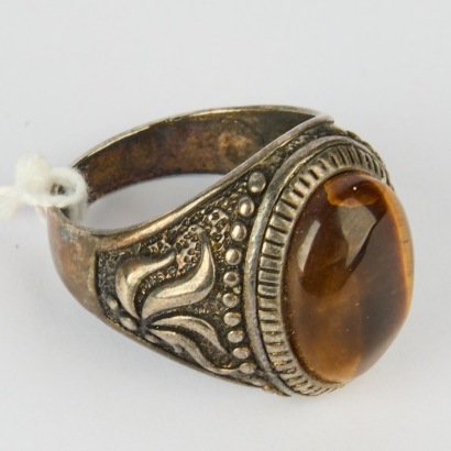A Handmade Tibetan German Silver Ring