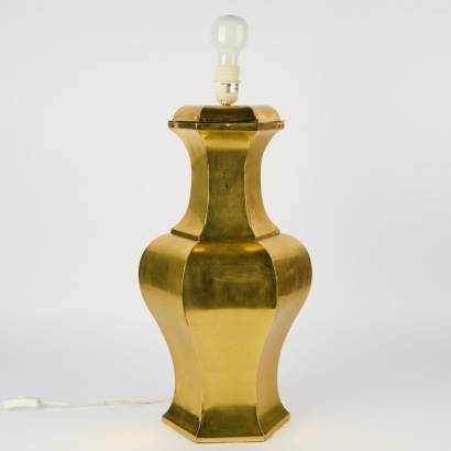 A Large Vintage Brass Lamp