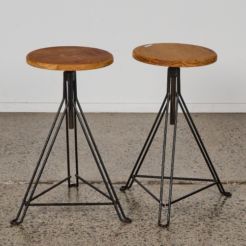 A Pair of Industrial Stools