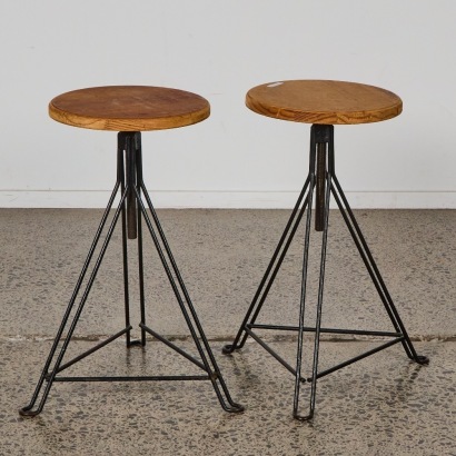 A Pair of Industrial Stools