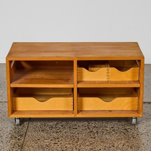 Handmade storage on wheels