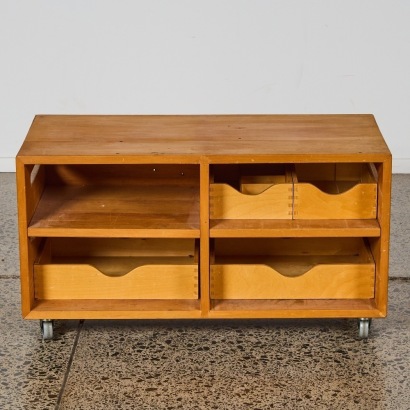 Handmade storage on wheels