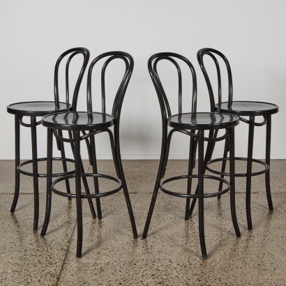 A Set of Four Thonet Bar Stools